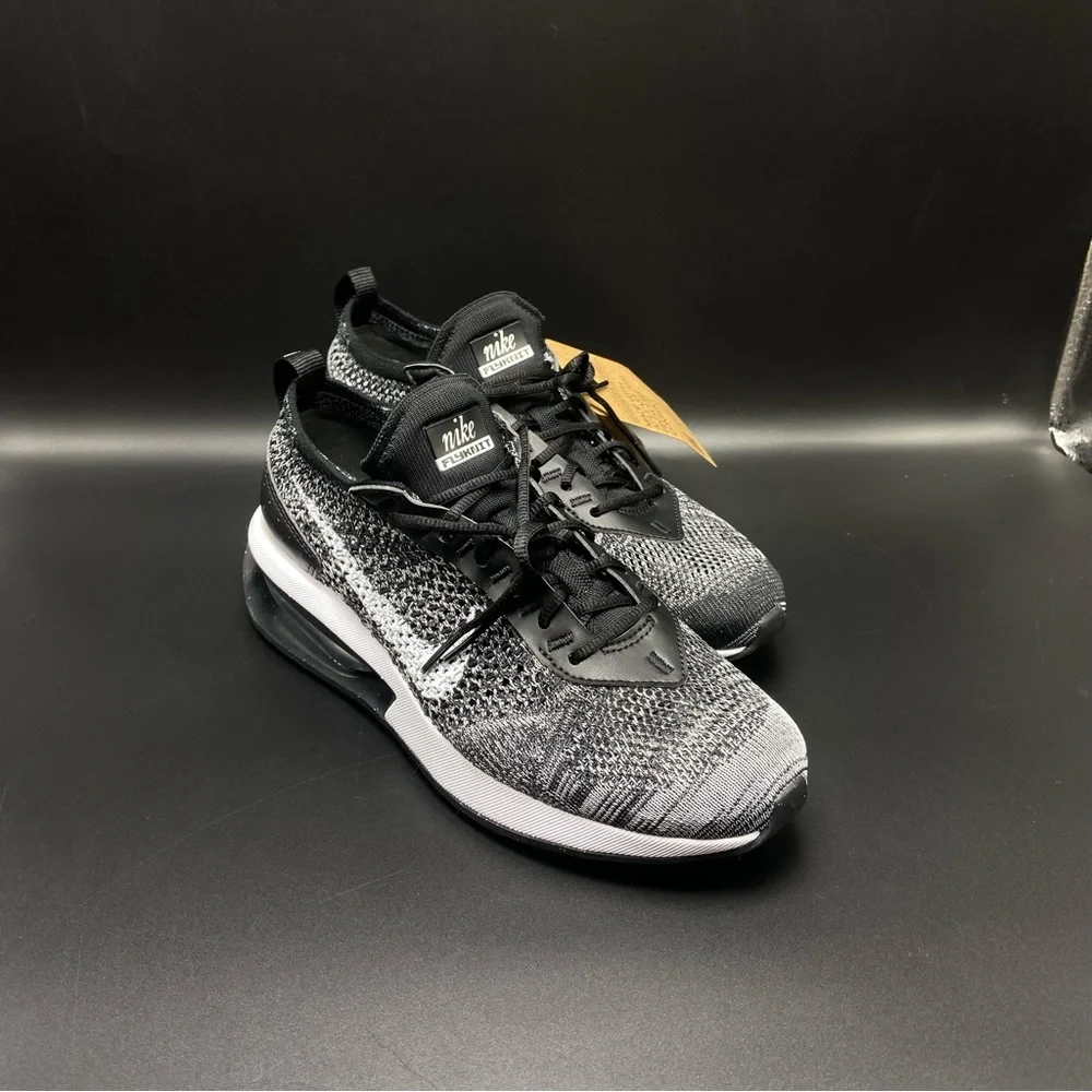 Nike Air Max Flyknit Racer Black White Sneakers DM9073-001 Woman Size 7,7.5,8
